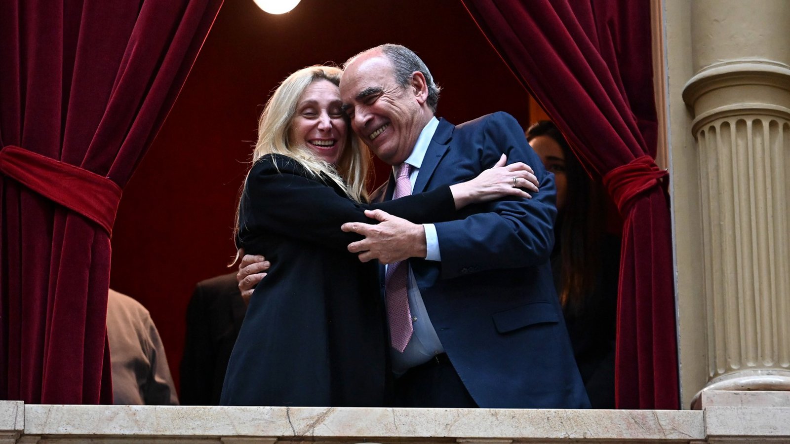 Karina Milei y Guillermo Francos.